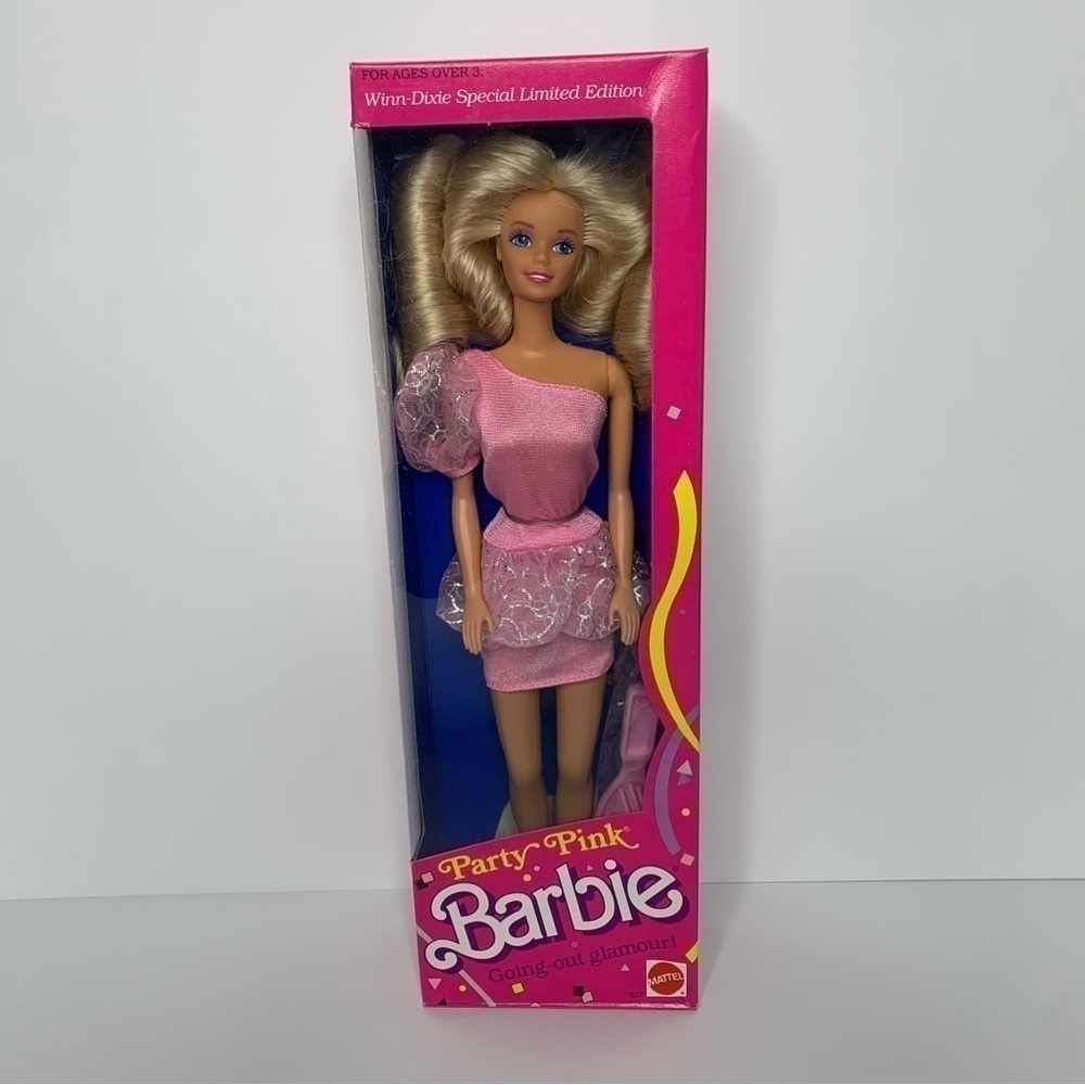 1989 Vintage Mattel Party Pink Barbie Winn-Dixie Special #7637 Sealed NRFB - Picture 2 of 10